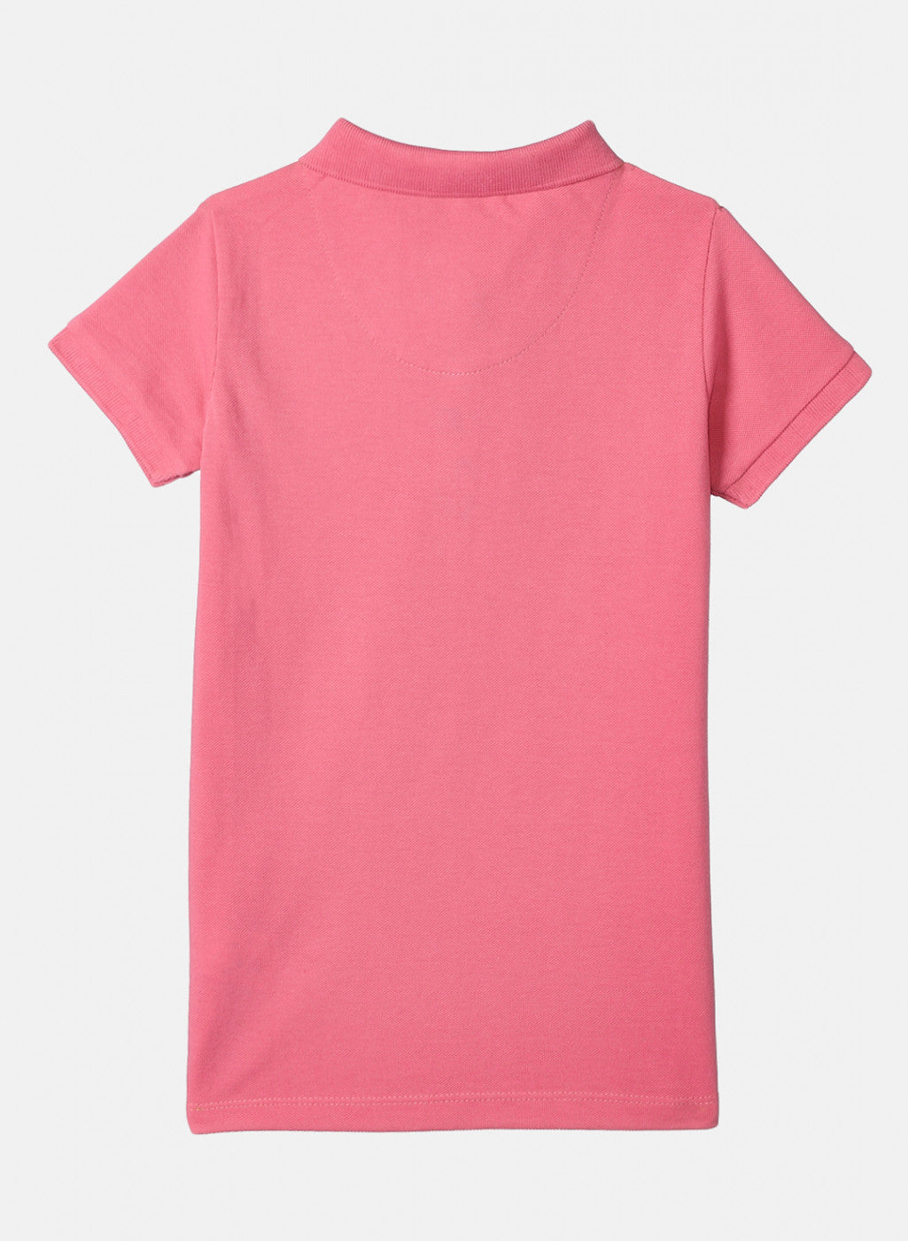 Girls Pink Plain T-Shirt