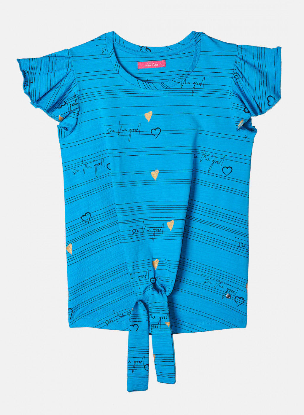 Girls Blue Printed Top