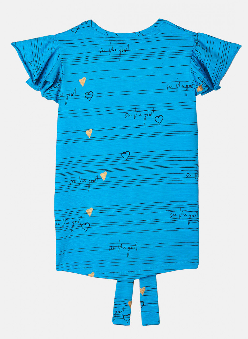 Girls Blue Printed Top