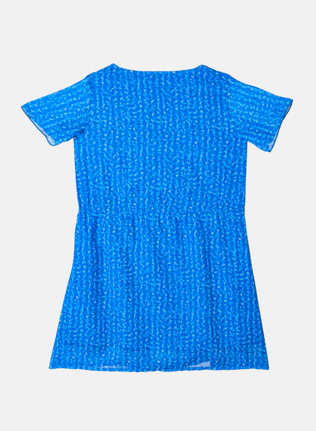 Girls Royal Blue Printed Dress