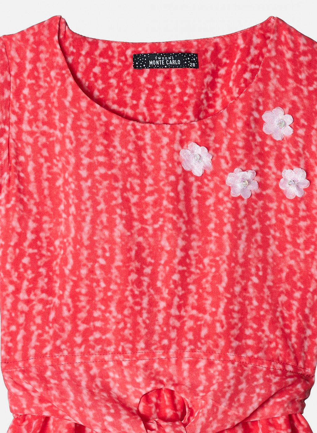 Girls Red Printed Dress