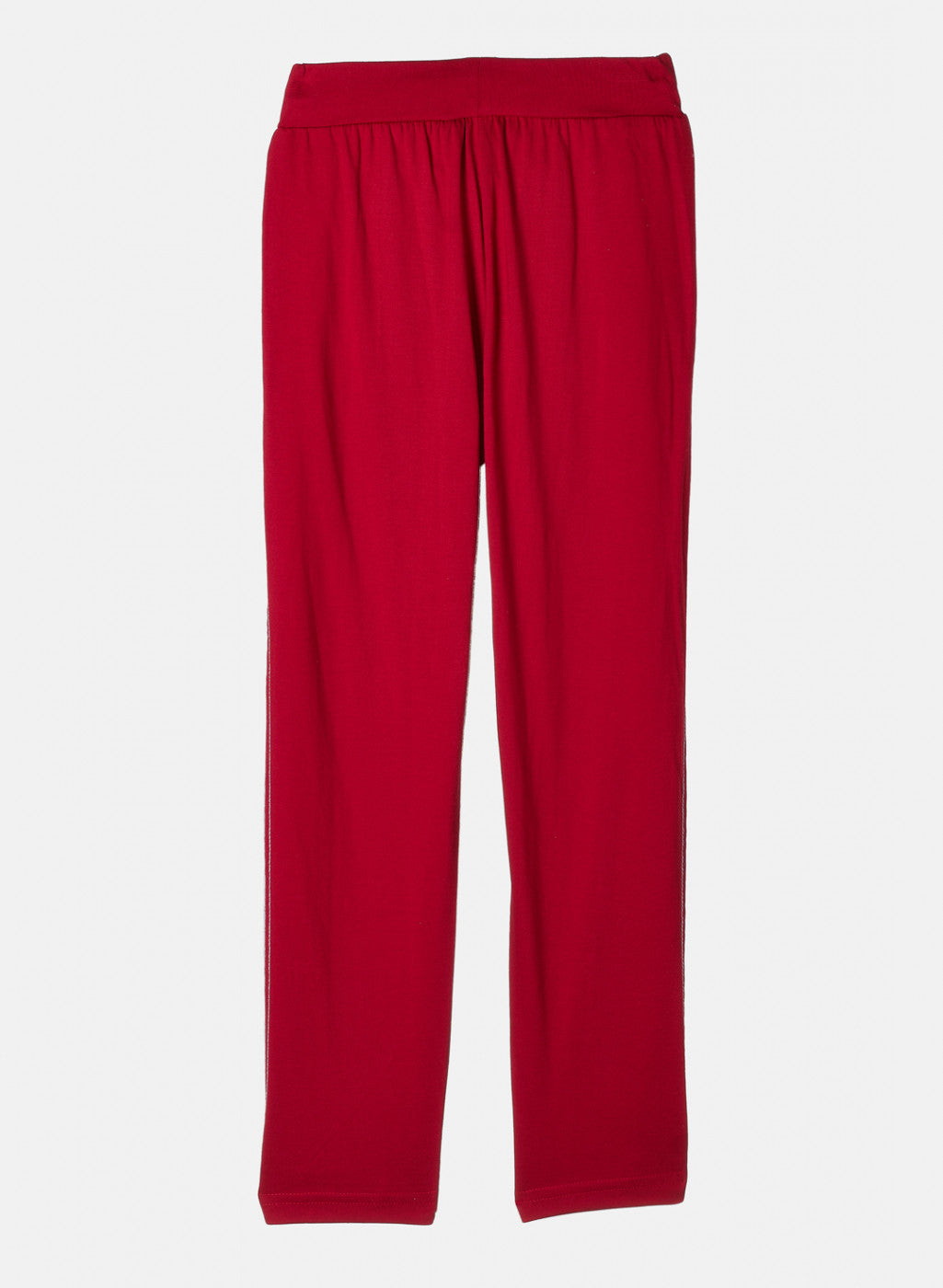 Girls Red Plain Lower
