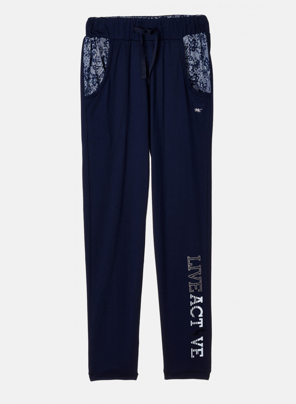 Girls Bluish Purple Printed Lower