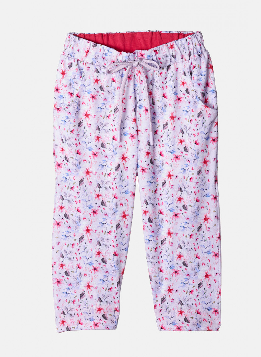 Girls Multi Color Printed Capri