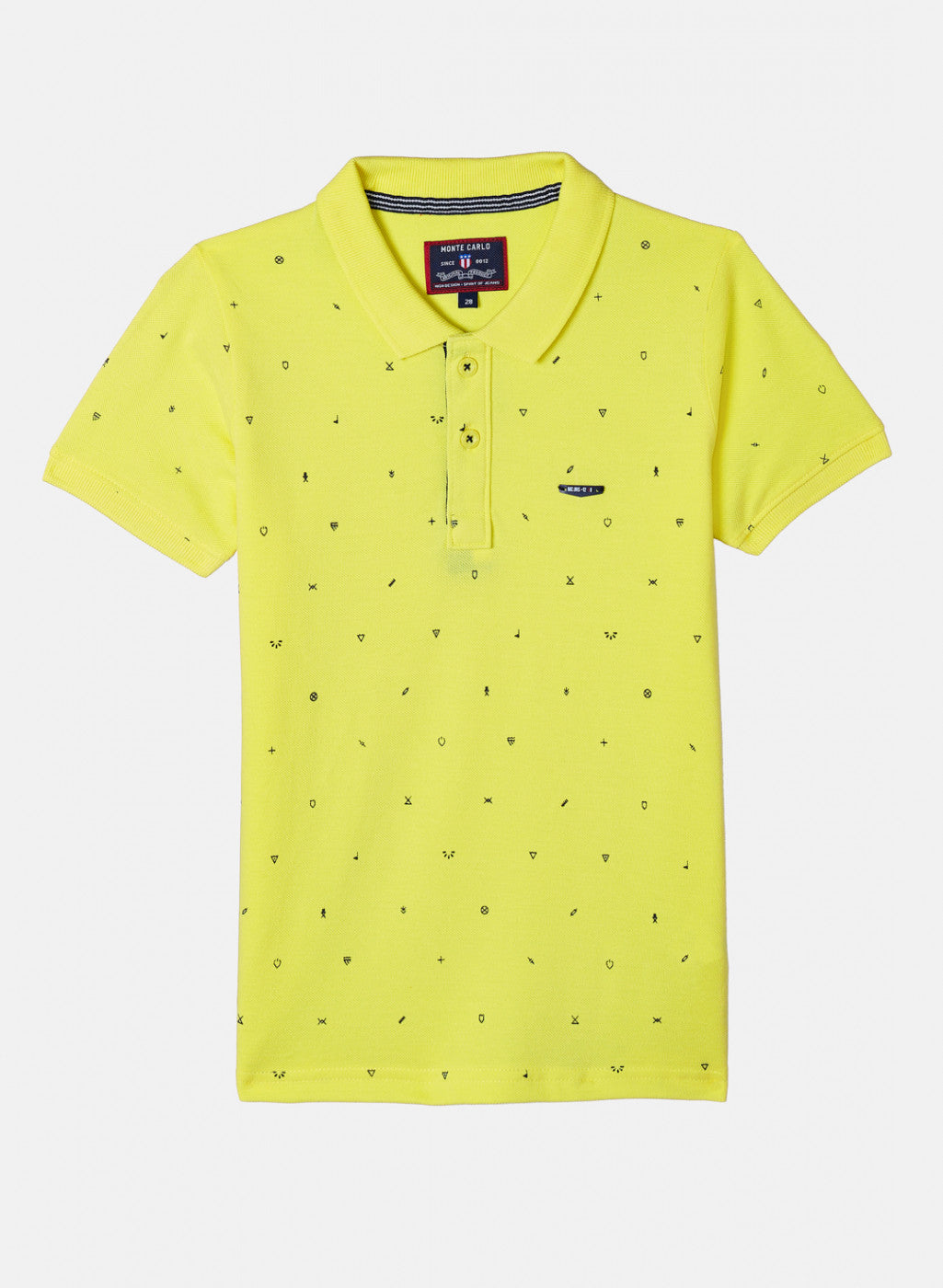 Boys Bright Yellow Printed T-Shirt