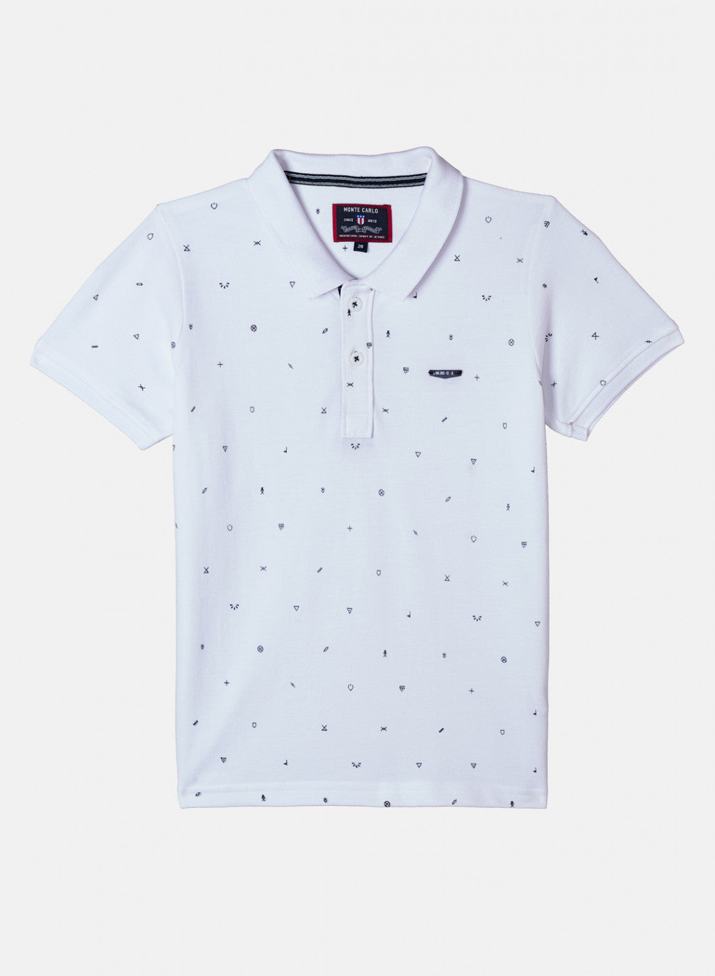 Boys White Printed T-Shirt