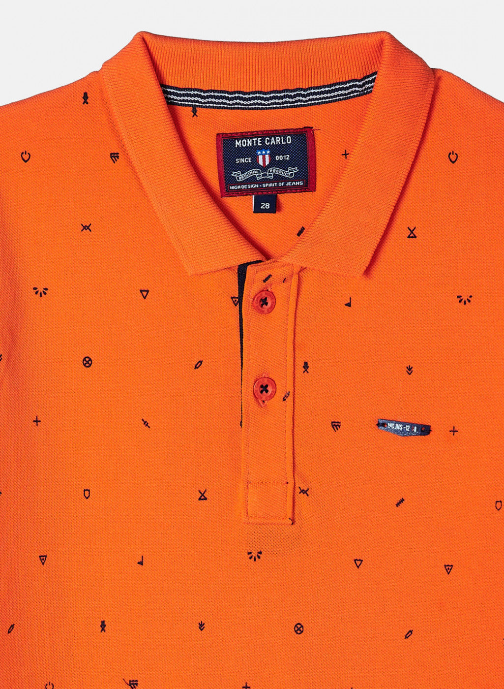 Boys Bright Orange Printed T-Shirt