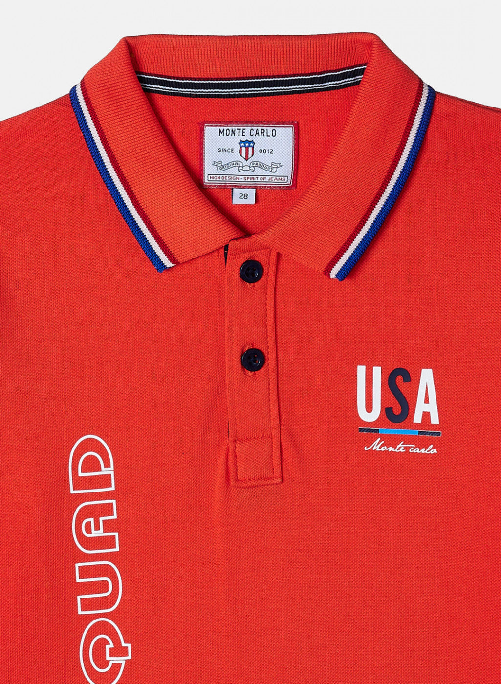 Boys Orange Printed T-Shirt