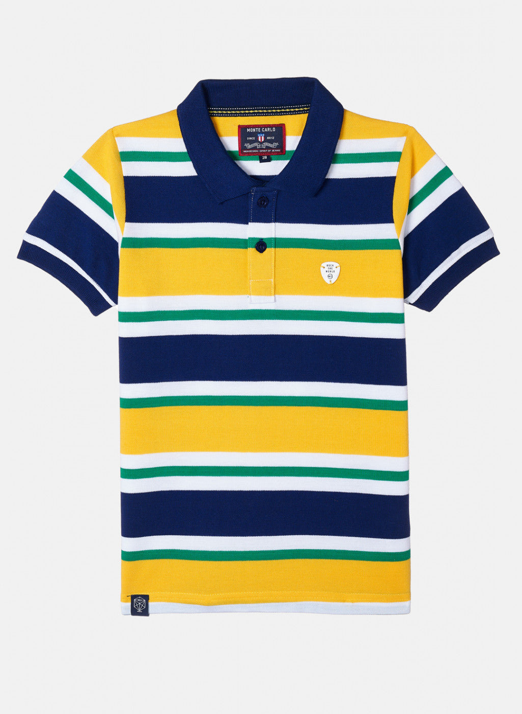 Boys Yellow & Blue Stripe T-Shirt