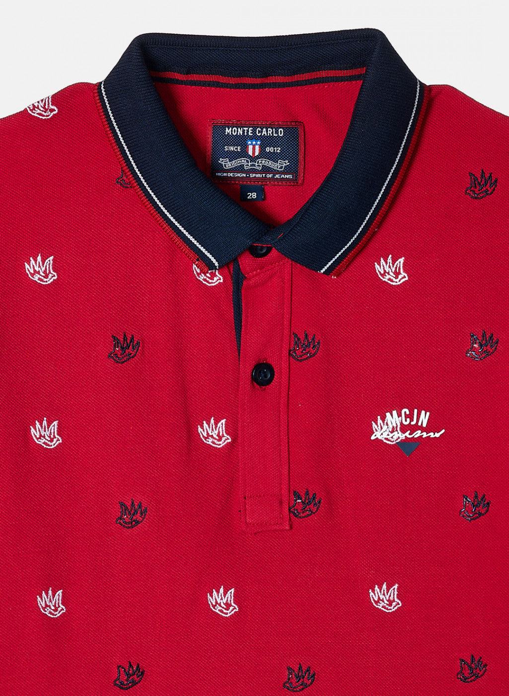 Boys Red Embroidered T-Shirt