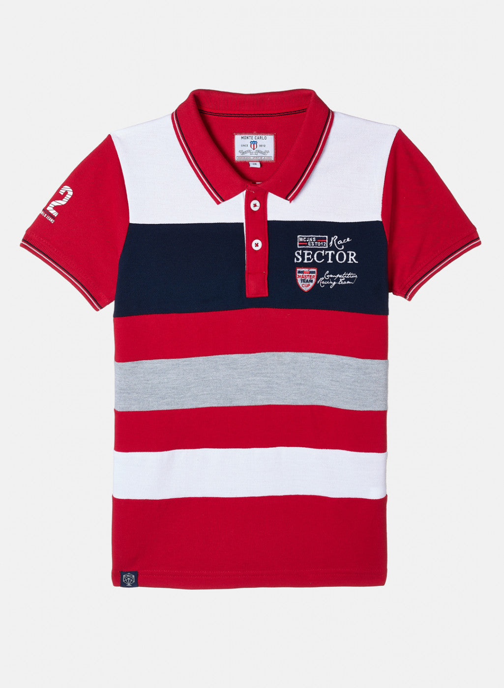 Boys Red & White Stripe T-Shirt