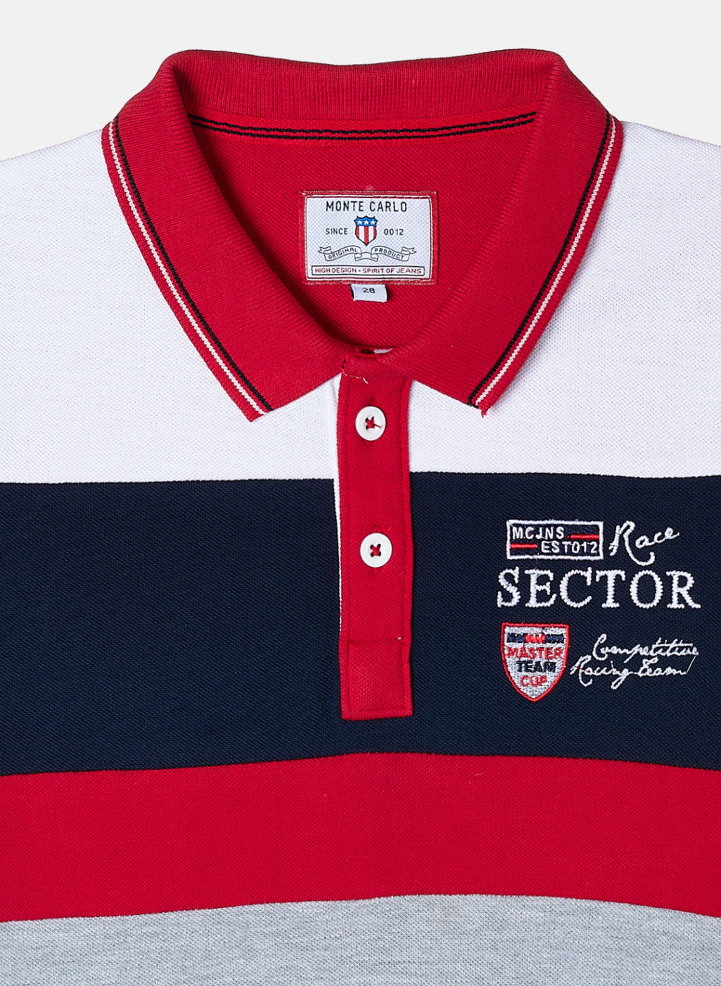 Boys Red & White Stripe T-Shirt