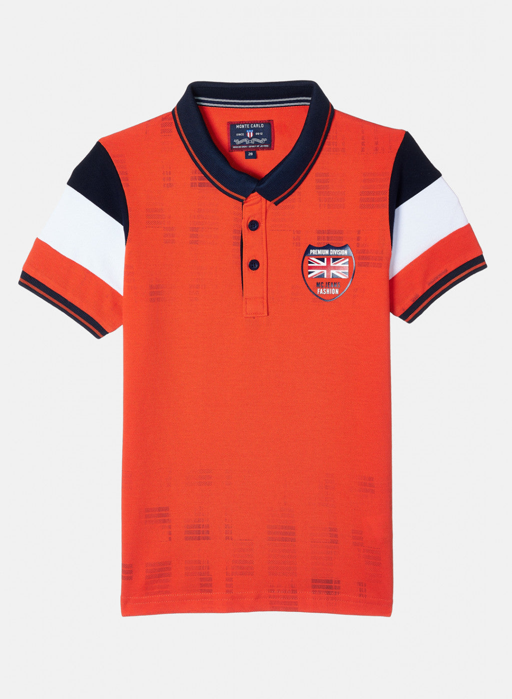 Boys Orange Printed T-Shirt