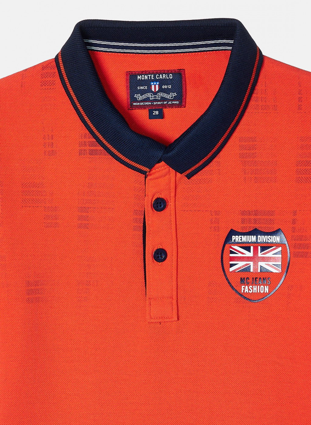 Boys Orange Printed T-Shirt