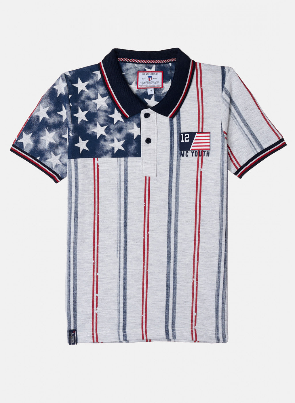 Boys Grey Printed T-Shirt