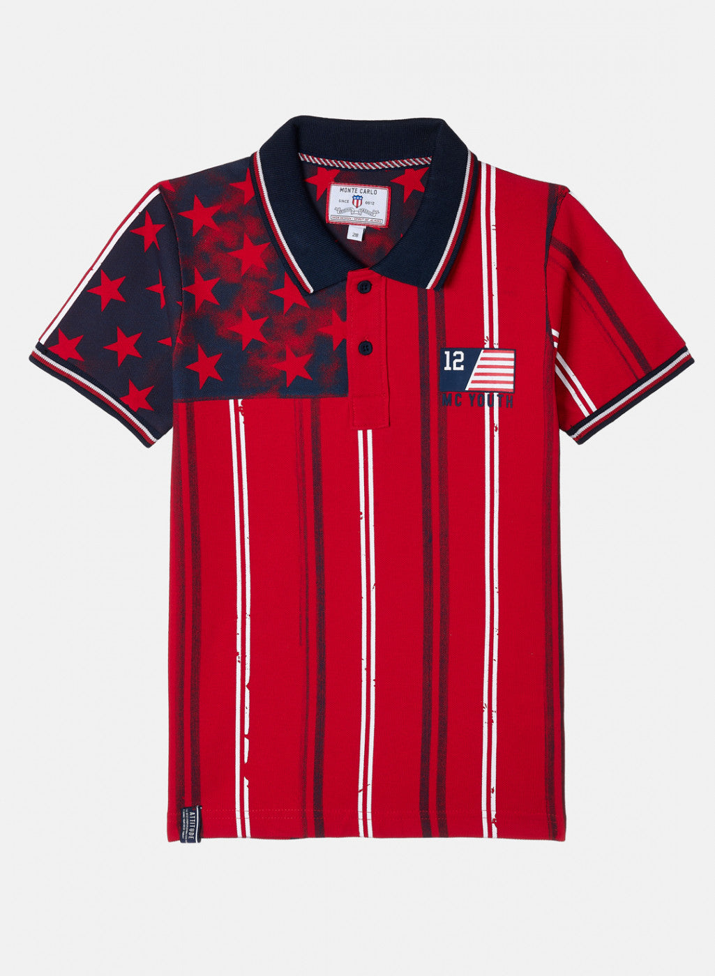 Boys Red Printed T-Shirt