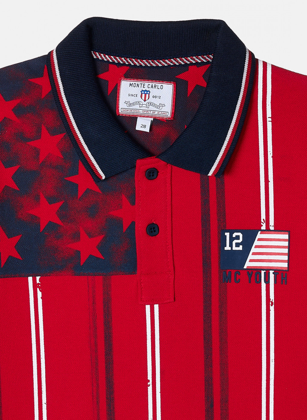 Boys Red Printed T-Shirt