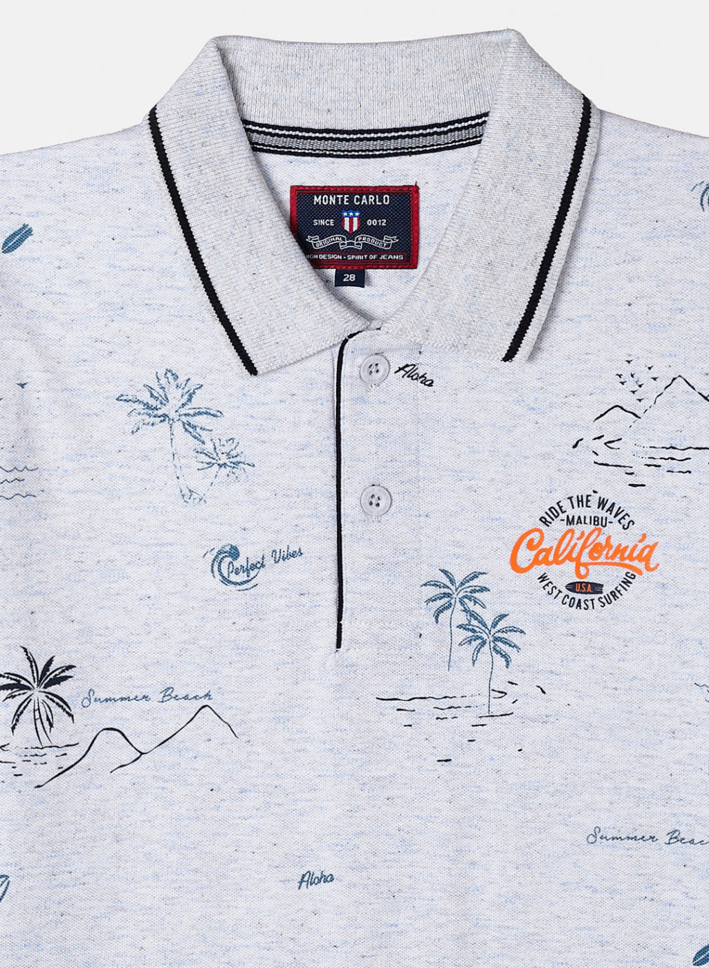 Boys Light Grey Printed T-Shirt