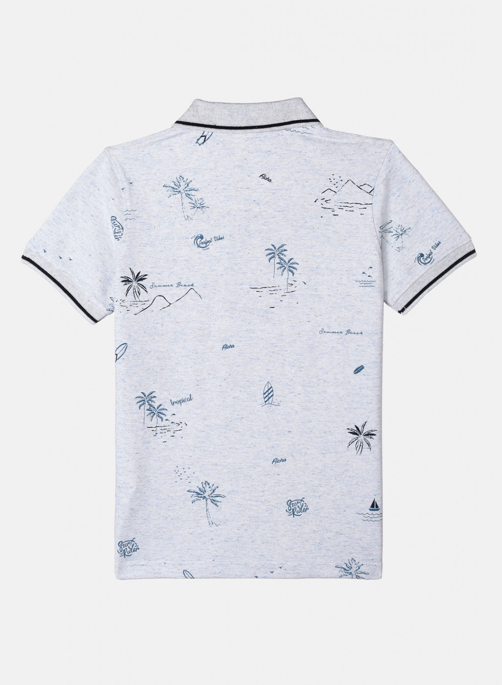 Boys Light Grey Printed T-Shirt