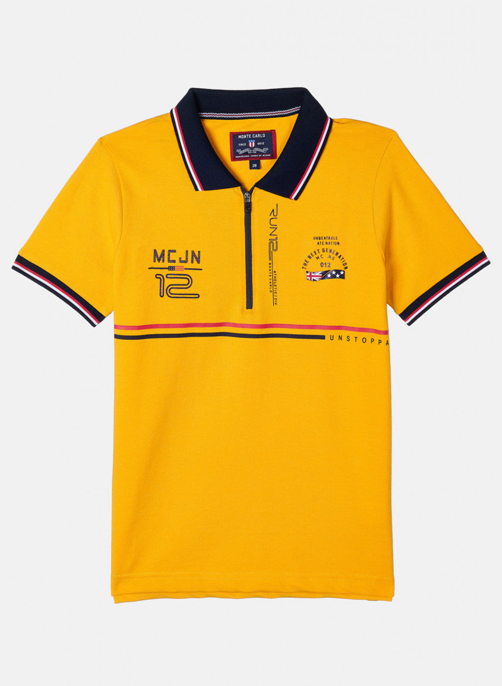 Boys Mustard Printed T-Shirt