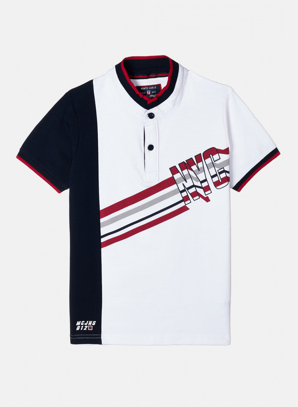 Boys White Printed T-Shirt