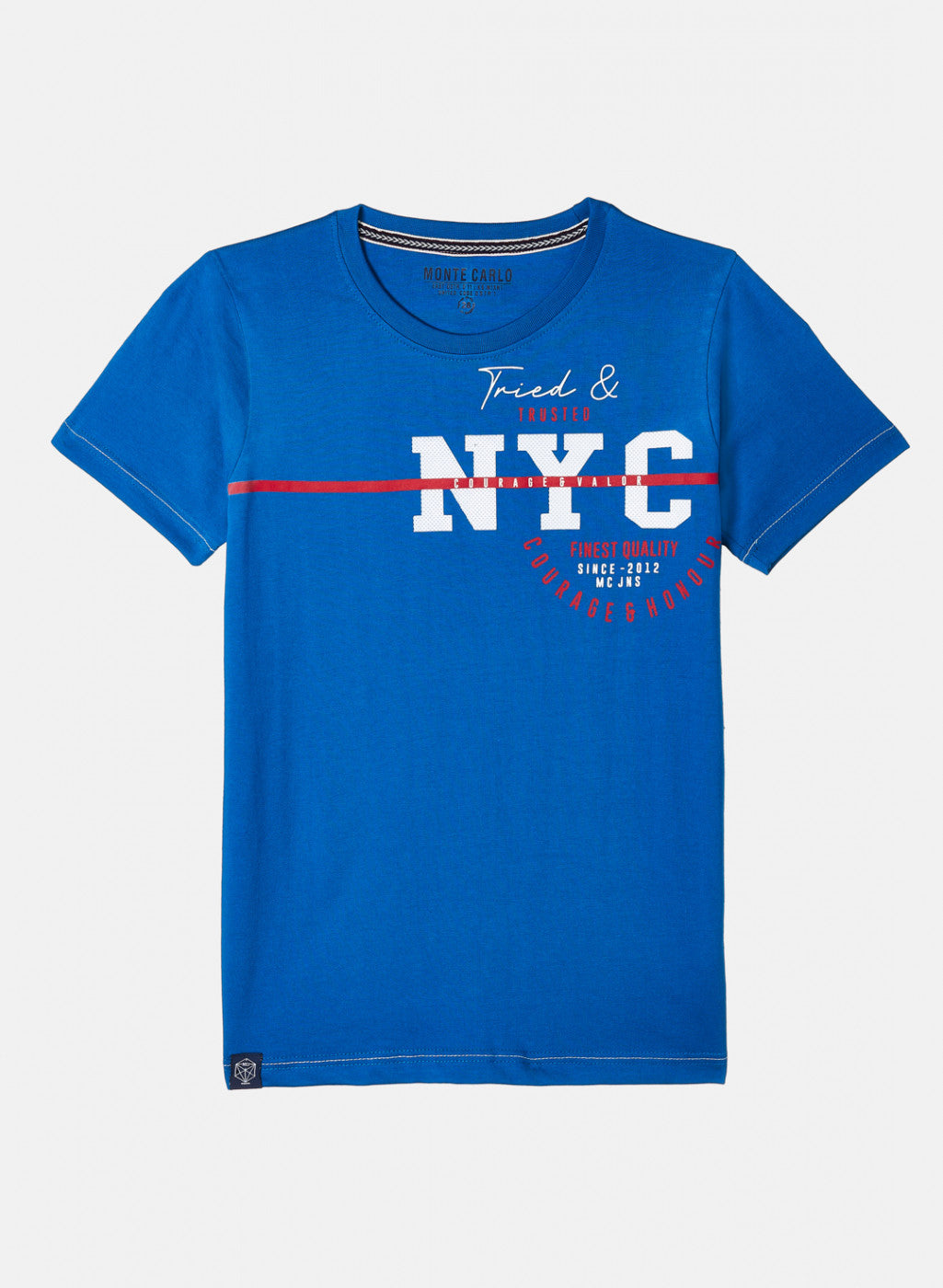 Boys Blue Printed T-Shirt