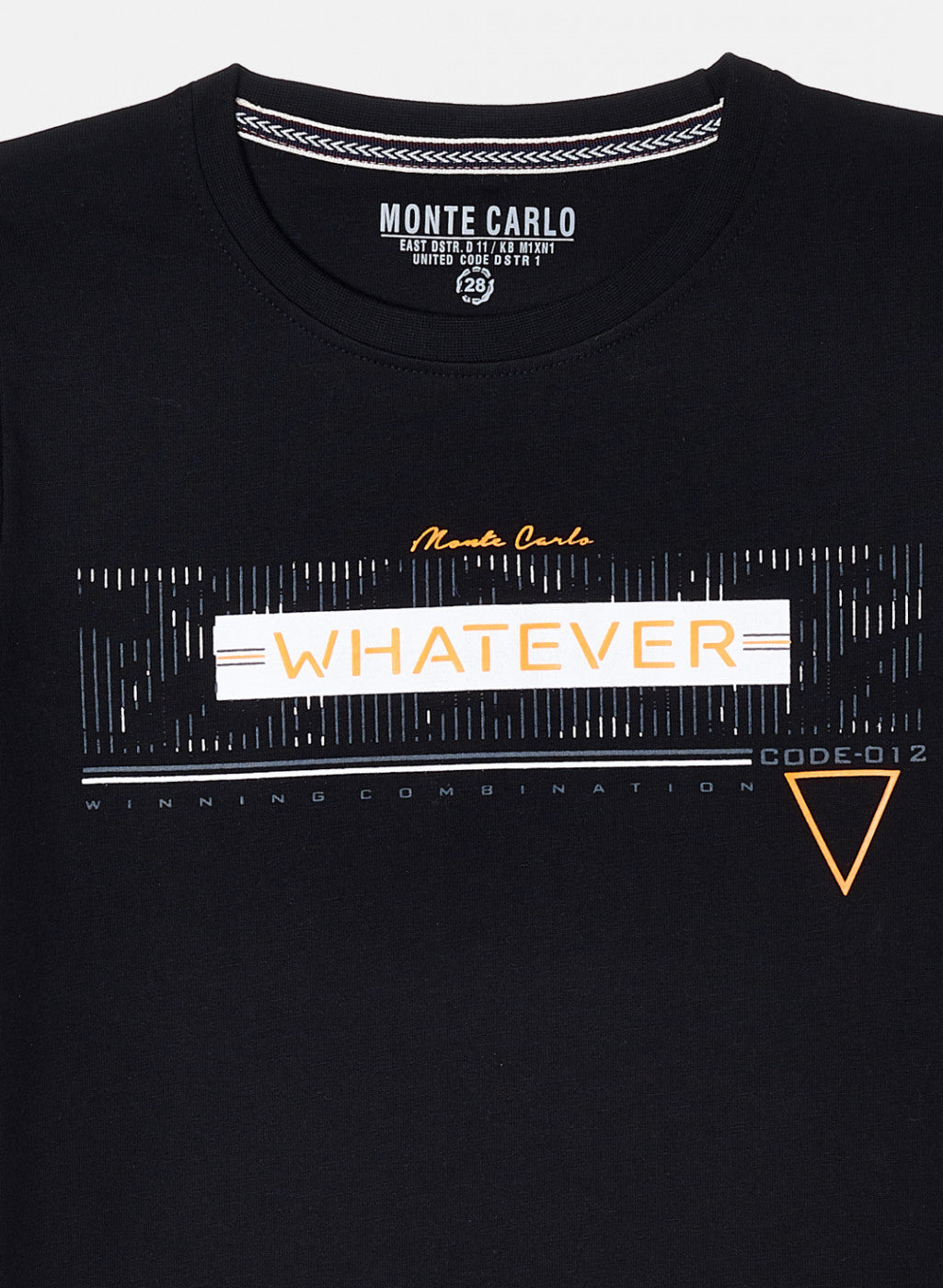 Boys Black Printed T-Shirt