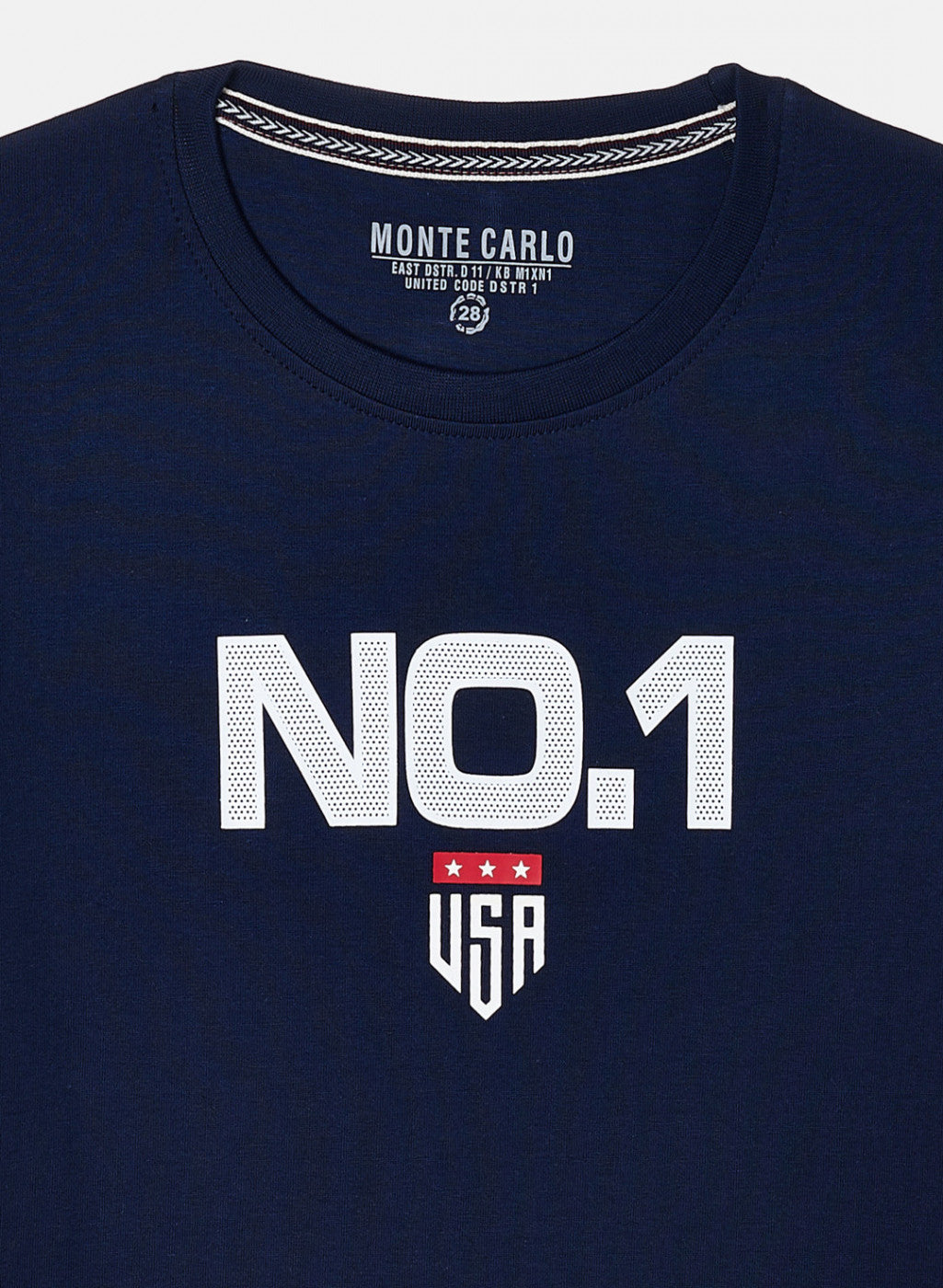 Boys Navy Blue Printed T-Shirt