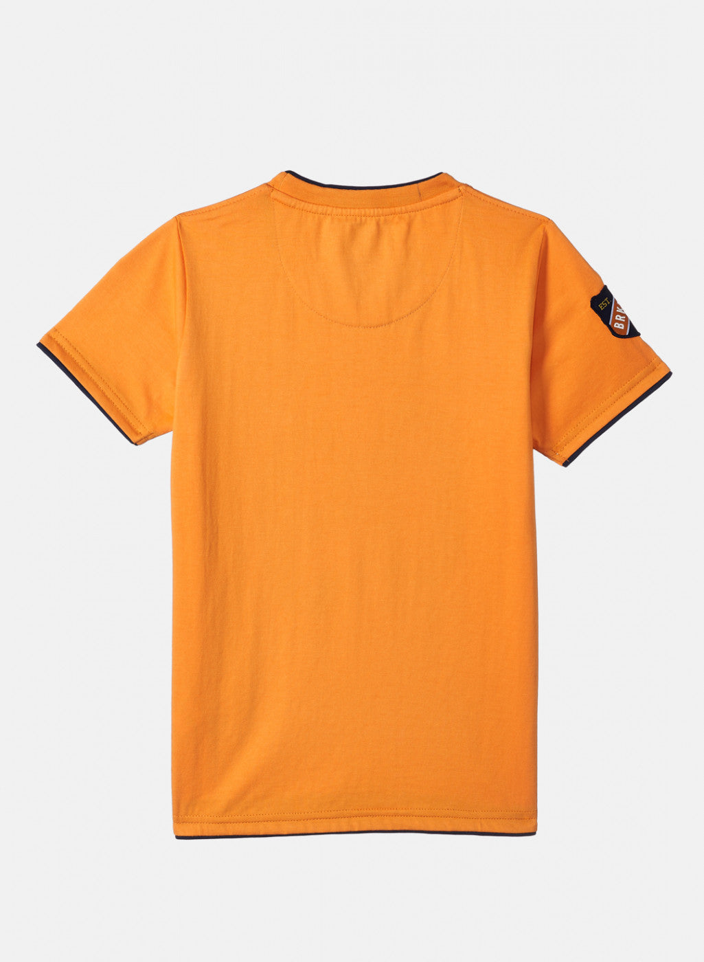 Boys Orange Printed T-Shirt