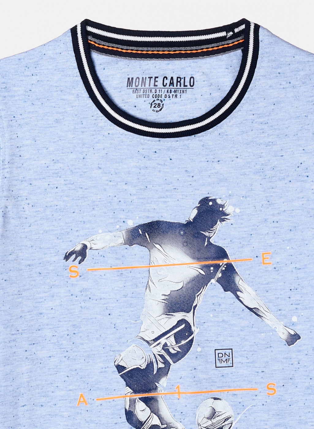 Boys Sky Blue Printed T-Shirt