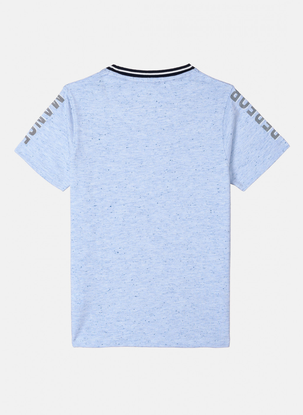Boys Sky Blue Printed T-Shirt