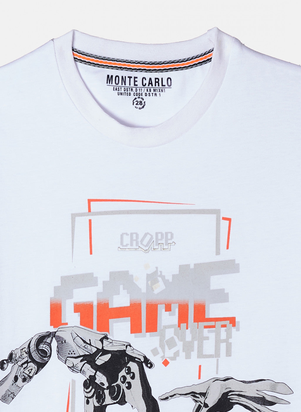 Boys White Printed T-Shirt