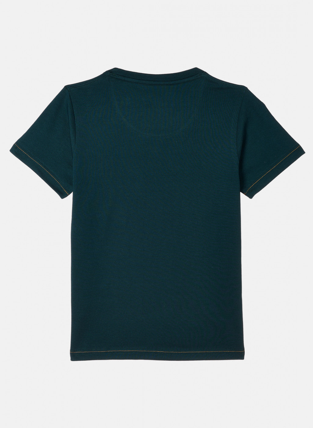 Boys Bottle Green Printed T-Shirt