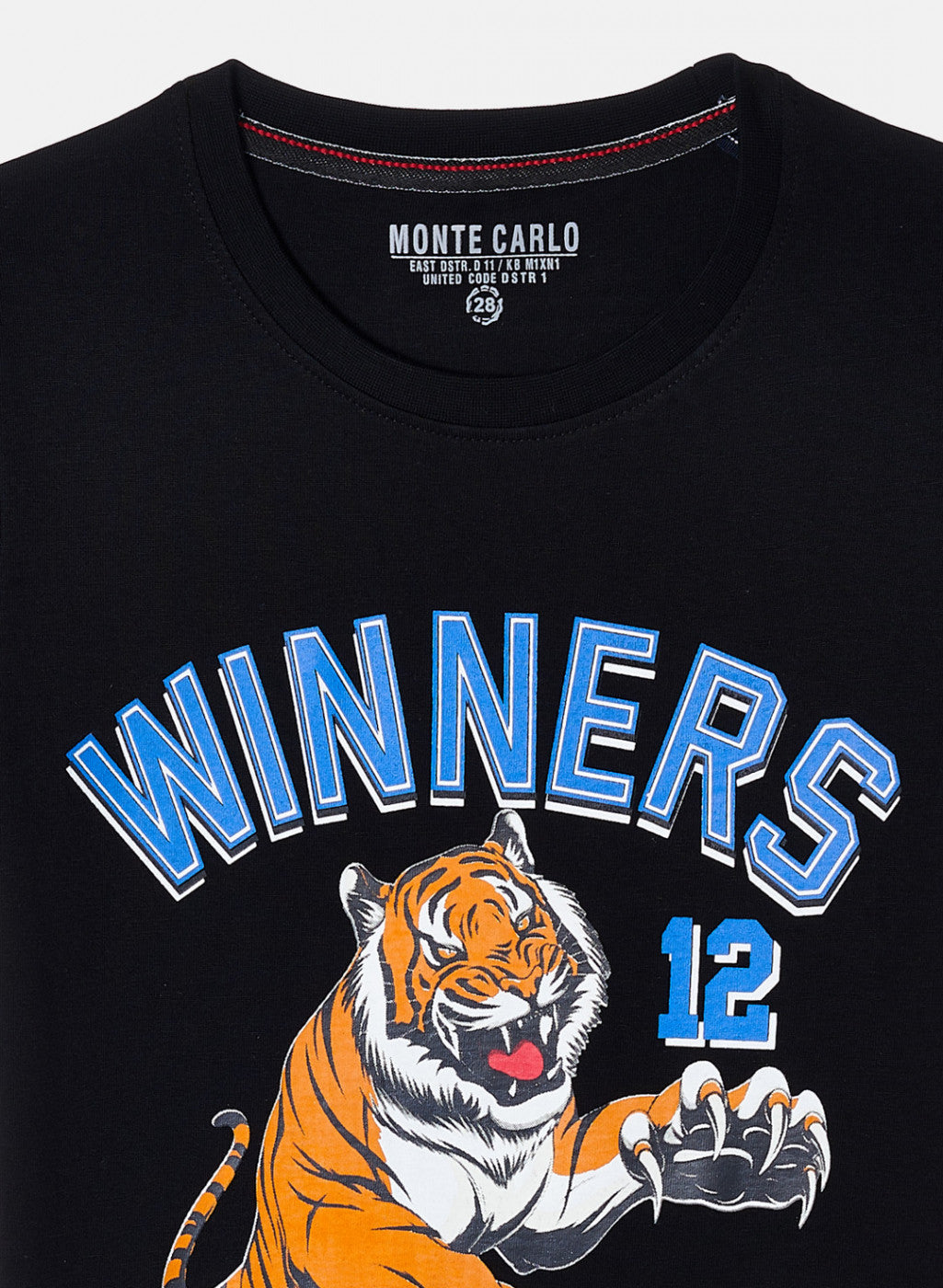 Boys Black Printed T-Shirt