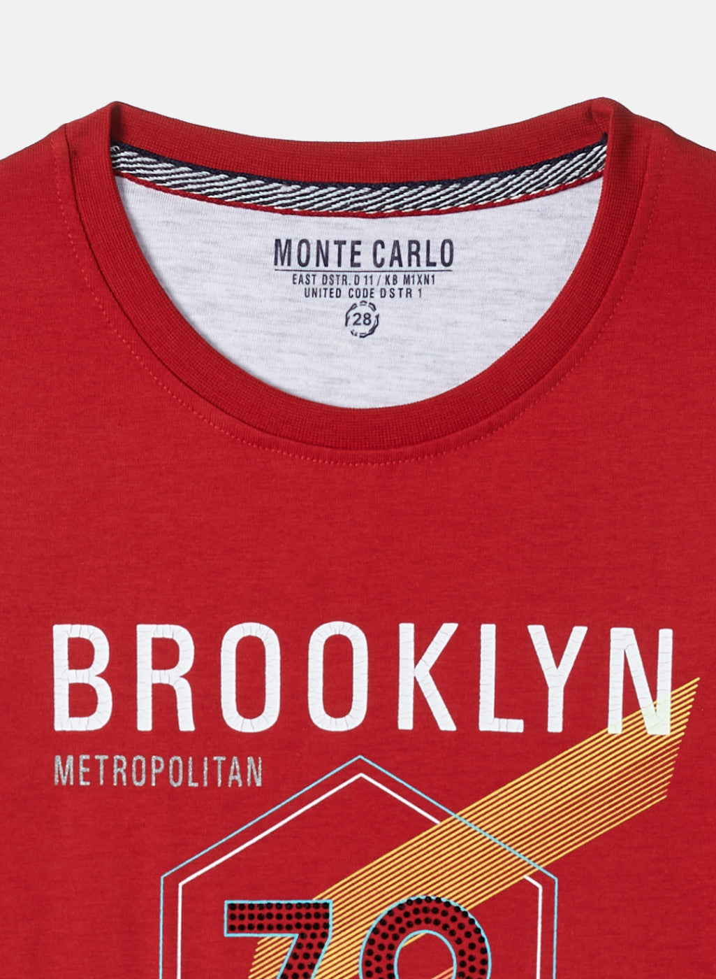 Boys Orange Printed T-Shirt