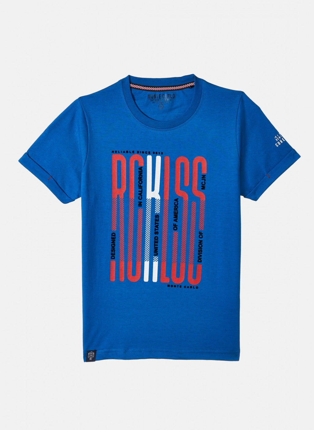 Boys Blue Printed T-Shirt