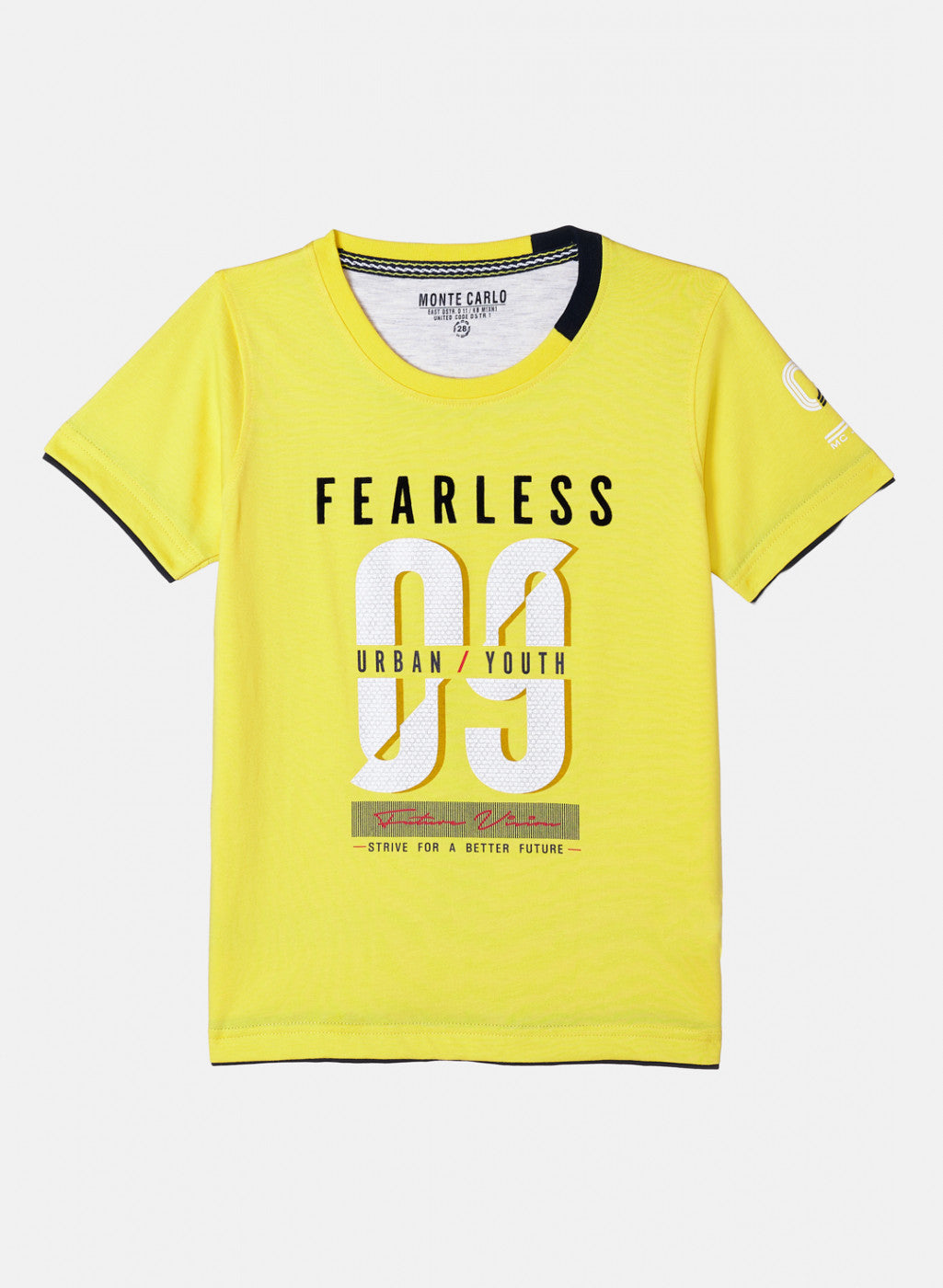 Boys Yellow Printed T-Shirt