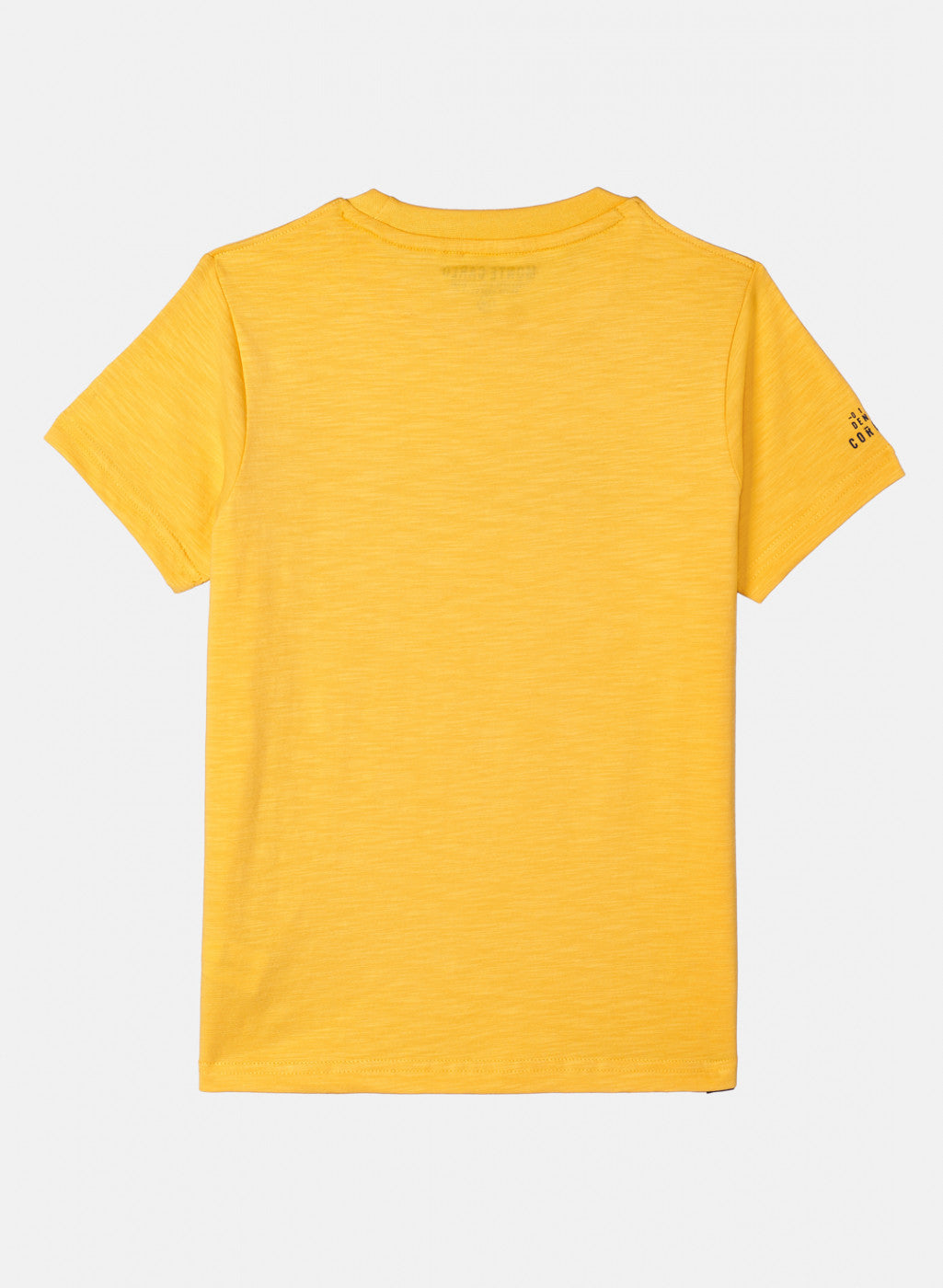 Boys Mustard Printed T-Shirt