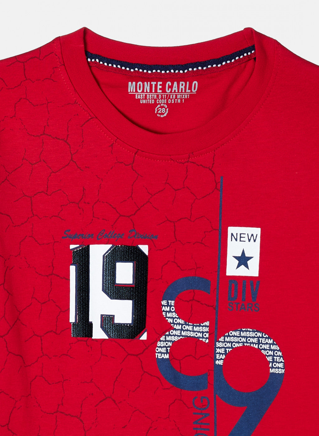 Boys Red Printed T-Shirt