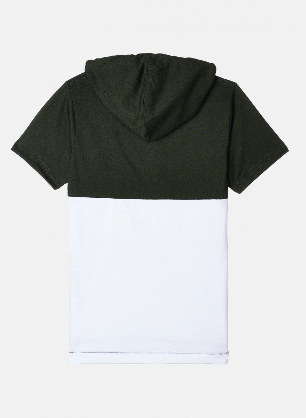 Boys Olive & White Printed T-Shirt