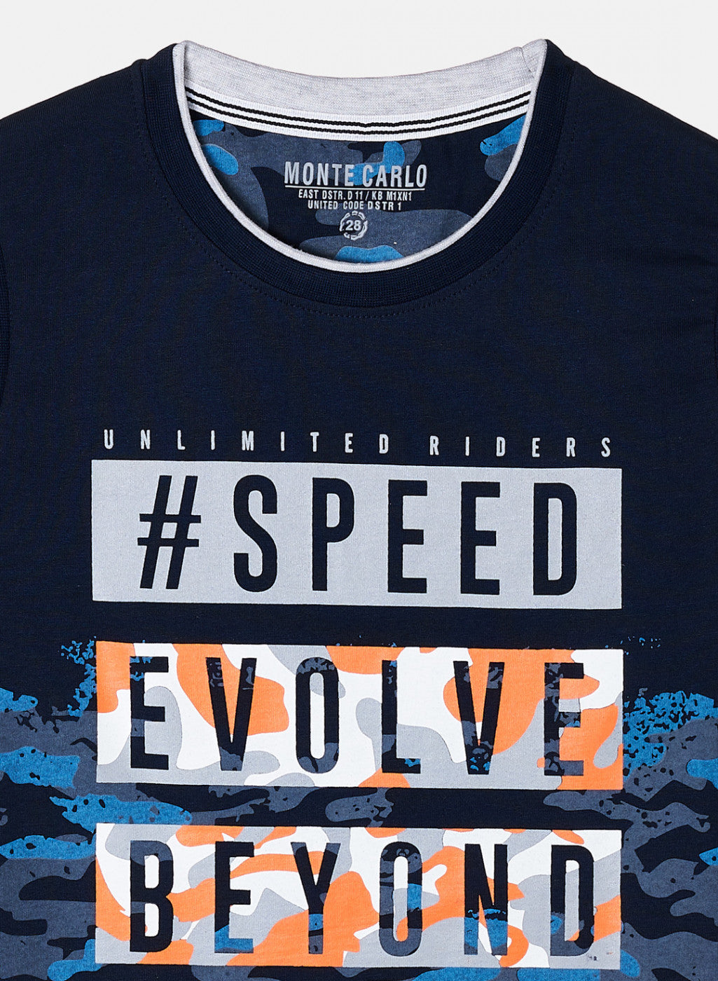 Boys Navy Blue Printed T-Shirt