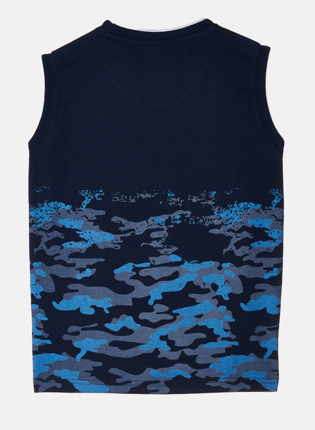 Boys Navy Blue Printed T-Shirt