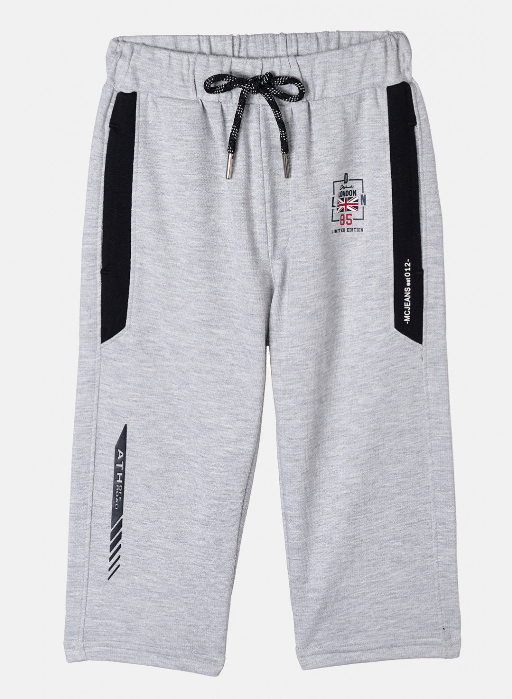 Boys Grey Printed Capri