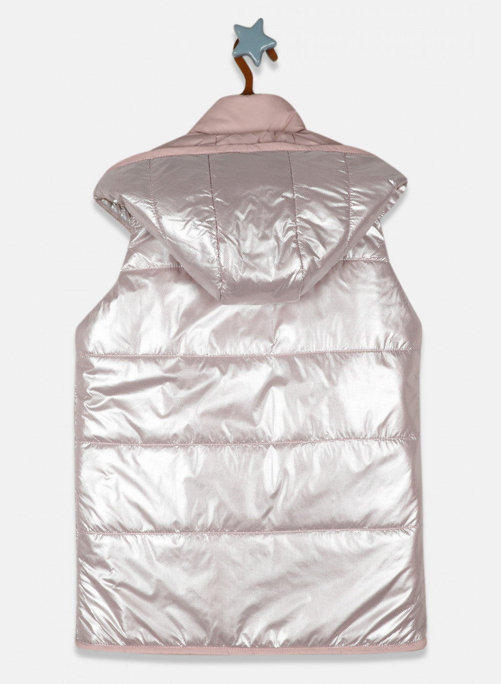 Girls Pink Solid Jacket