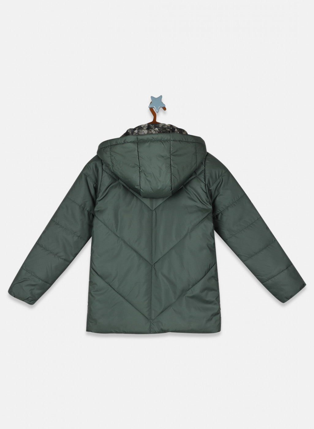 Girls Green Solid Jacket