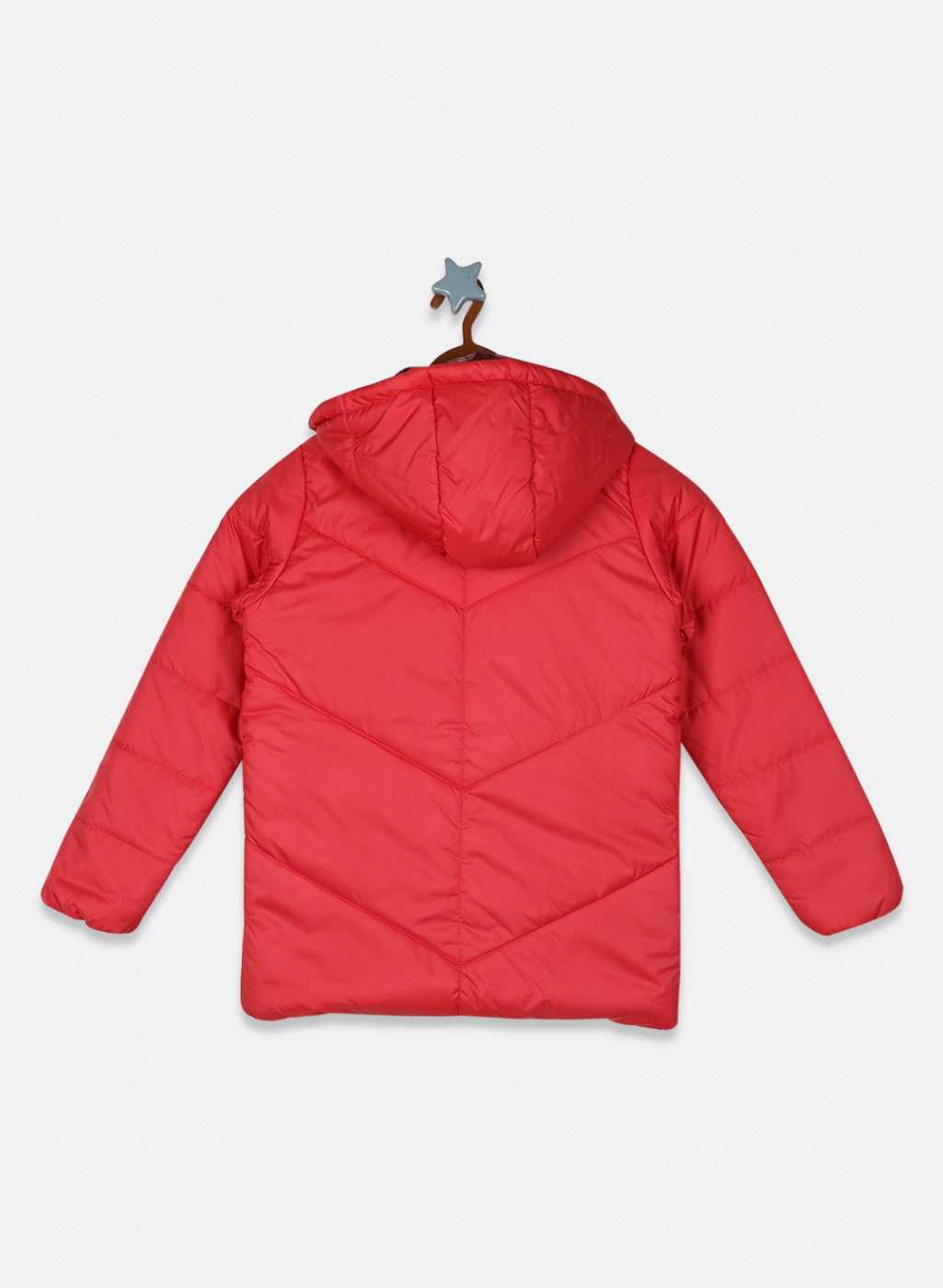 Girls Red Solid Jacket