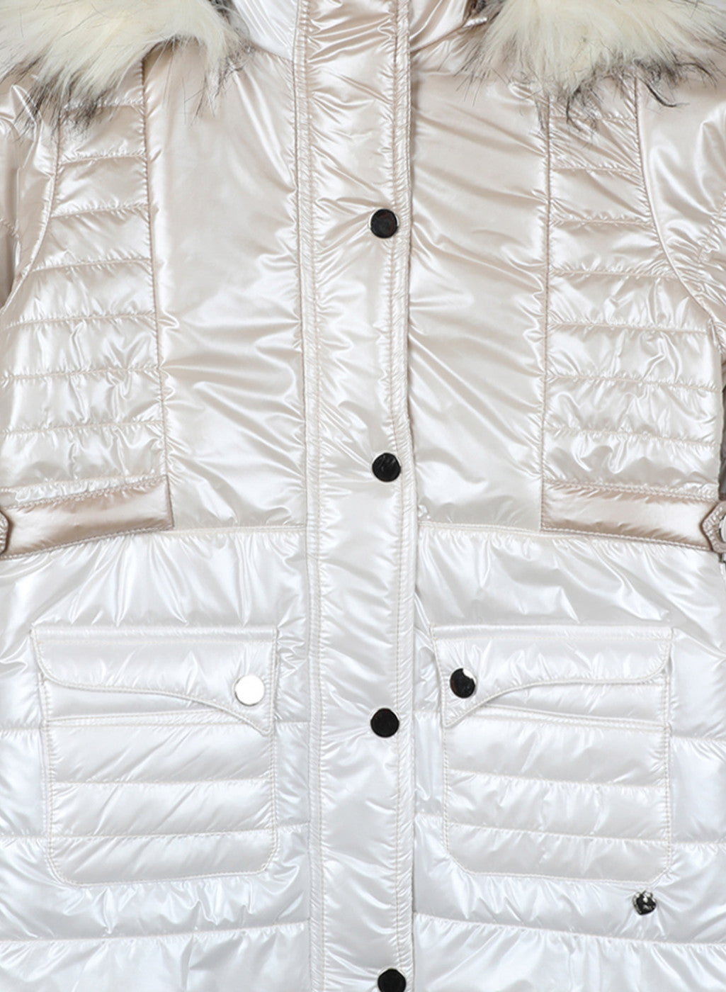 Girls Beige Solid Jacket