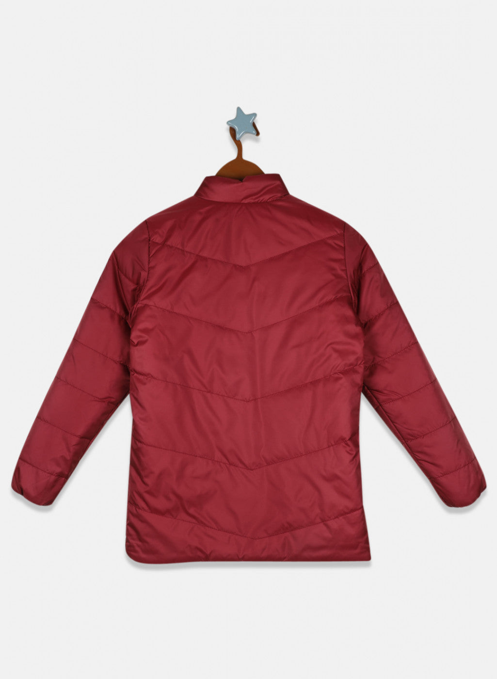 Girls Red & Green Reversible Printed Jacket