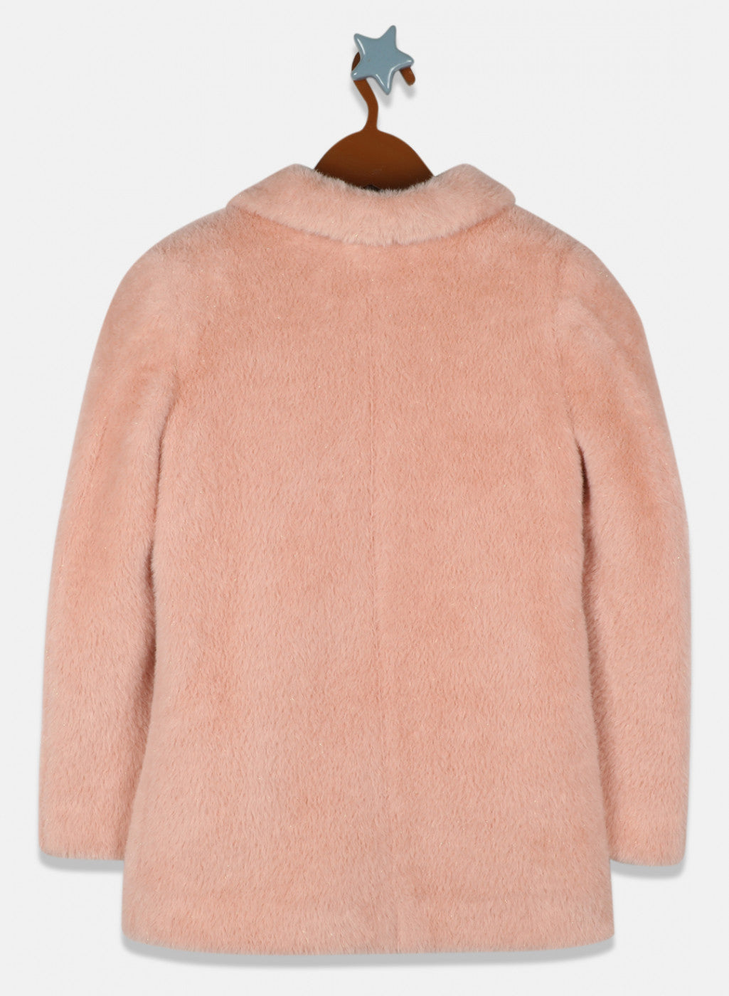 Girls Peach Solid Coat