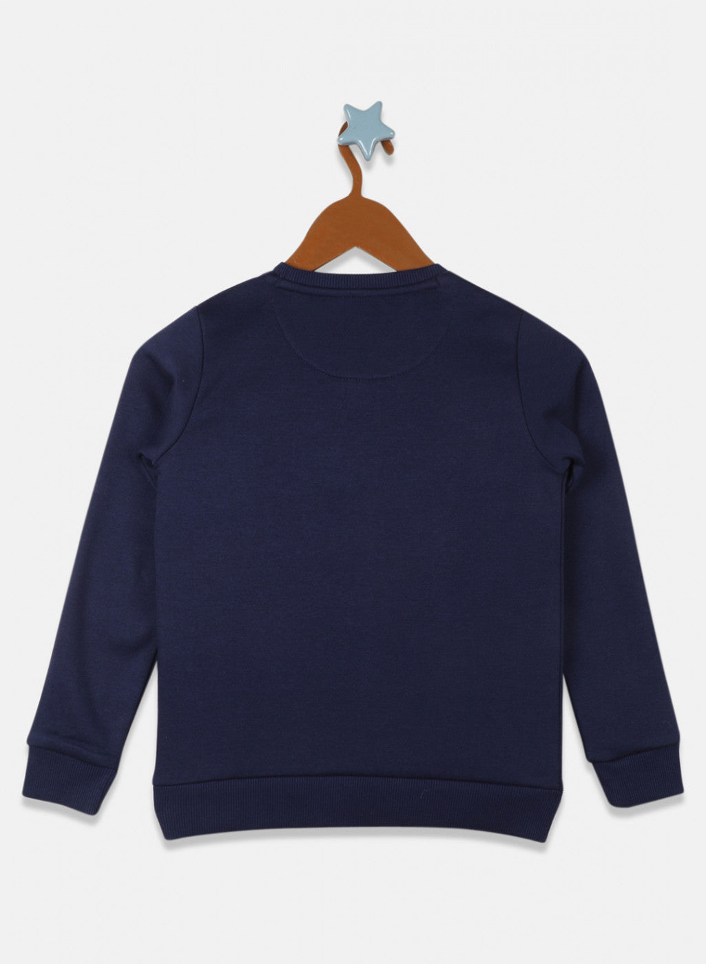 Girls Blue Printed Sweatshirt